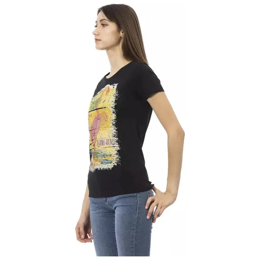 Trussardi Action Black Cotton Women T-Shirt Trussardi Action