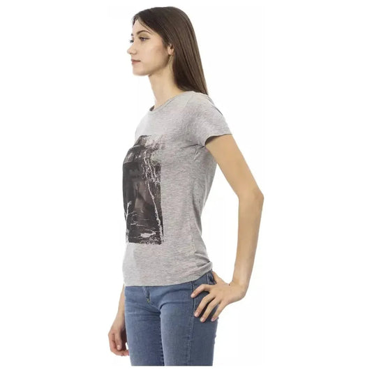 Trussardi Action Gray Cotton Women T-Shirt Trussardi Action