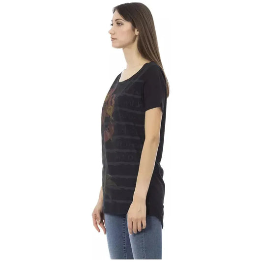 Trussardi Action Black Cotton Women T-Shirt Trussardi Action