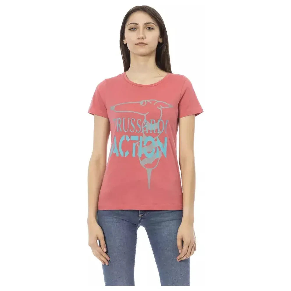 Trussardi Action Pink Cotton Women Top Trussardi Action