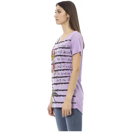 Trussardi Action Purple Cotton Women T-Shirt Trussardi Action