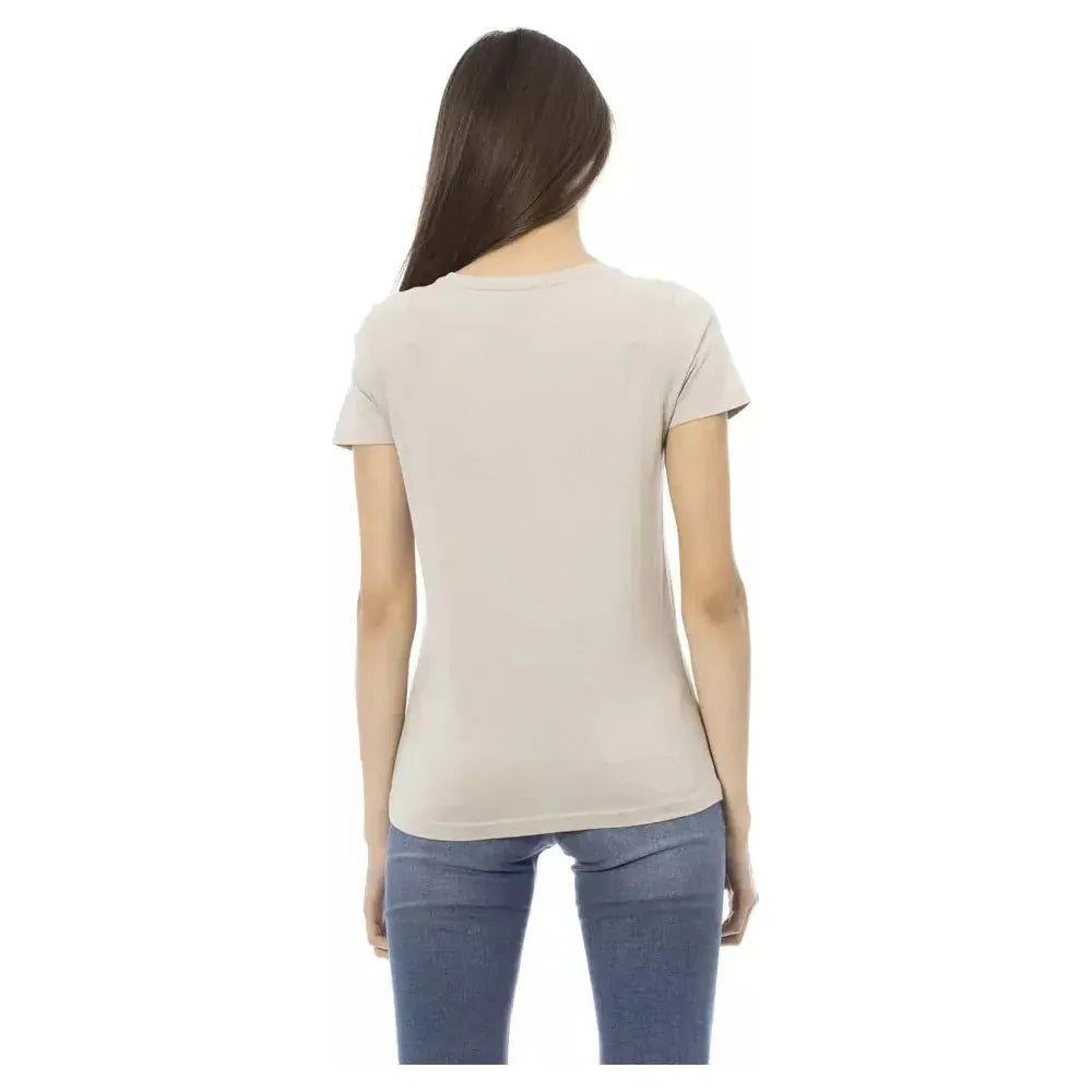 Trussardi Action Beige Cotton Women T-Shirt