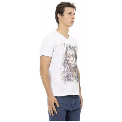 Trussardi Action White Cotton Men T-Shirt