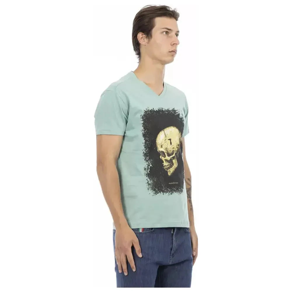 Trussardi Action Green Cotton Men T-Shirt