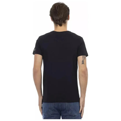 Trussardi Action Black Cotton Men T-Shirt