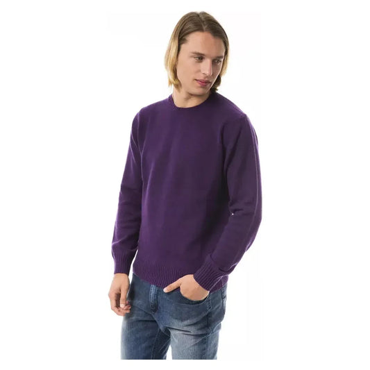 Uominitaliani Purple Wool Men Sweater Uominitaliani