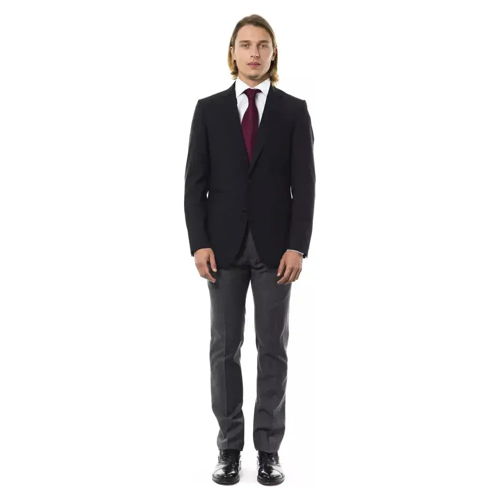 Uominitaliani Black Wool Mens Blazer Uominitaliani