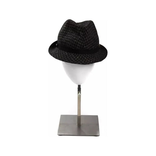 BYBLOS Elegant Black Wool Blend Hat BYBLOS