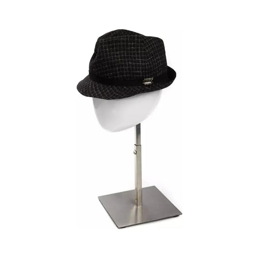 BYBLOS Elegant Black Wool Blend Hat BYBLOS