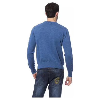 Billionaire Italian Couture Blue Merino Wool Sweater