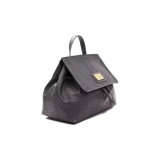 Pompei Donatella Convertible Croc-Print Leather Handbag Pompei Donatella