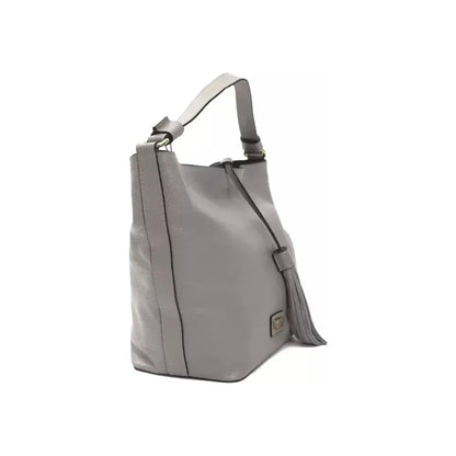Pompei Donatella Gray Leather Women Shoulder Bag 1728,67345744032,Bags,Gray,New with tags,Pompei Donatella,Shoulder Bags - Bags,Shoulder Bags - Women - Bags,Women,Women - Bags