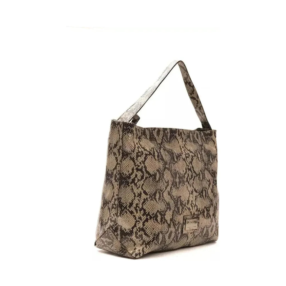 Pompei Donatella Brown Leather Women Shoulder Bag