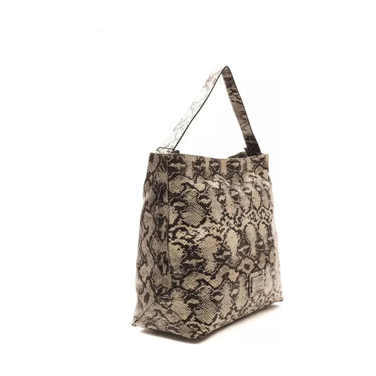 Pompei Donatella Chic Python Print Leather Shoulder Bag Pompei Donatella