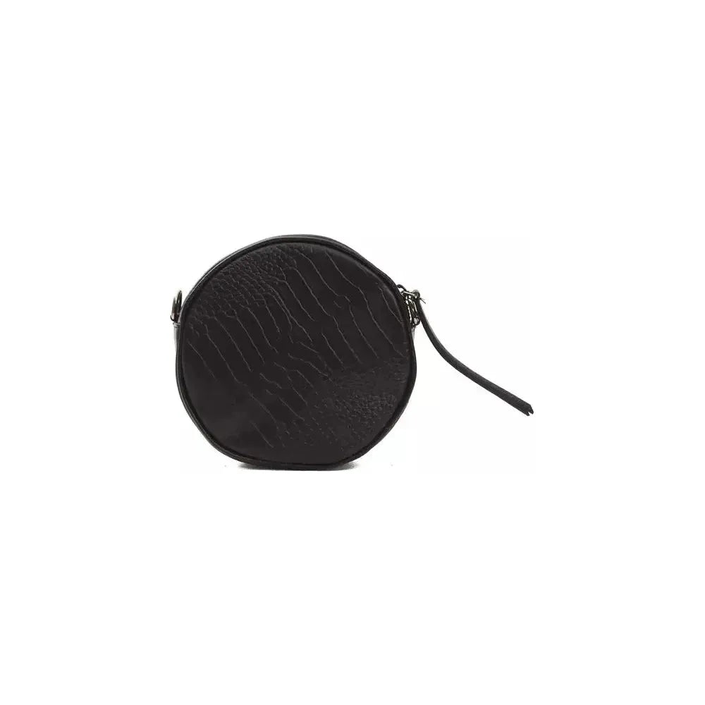 Pompei Donatella Black Leather Women Crossbody Bag 1728,67345744032,Bags,Black,Crossbody Bags - Bags,Crossbody Bags - Women - Bags,New with tags,Pompei Donatella,Women,Women - Bags