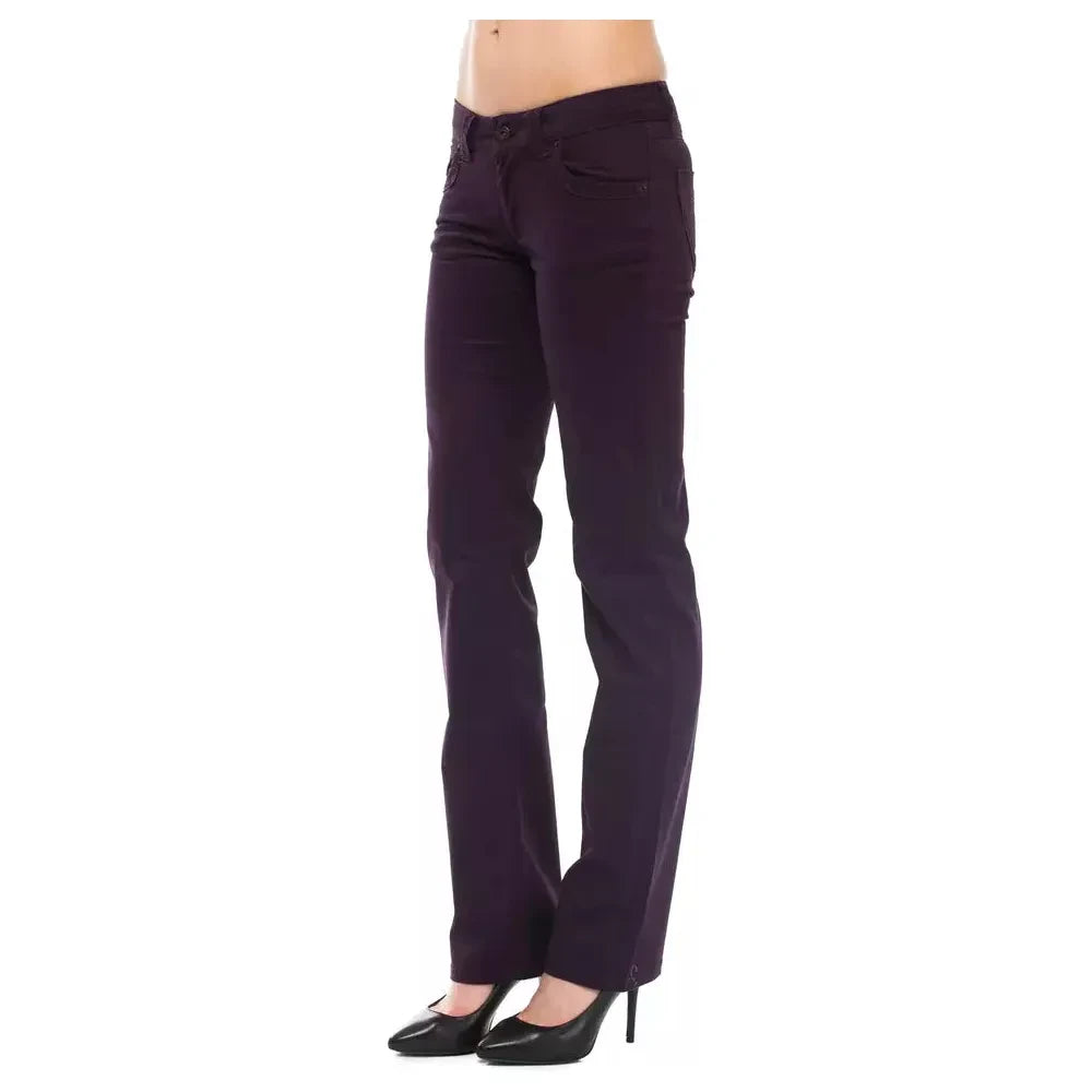 Ungaro Fever Purple Cotton Women Jean Ungaro Fever