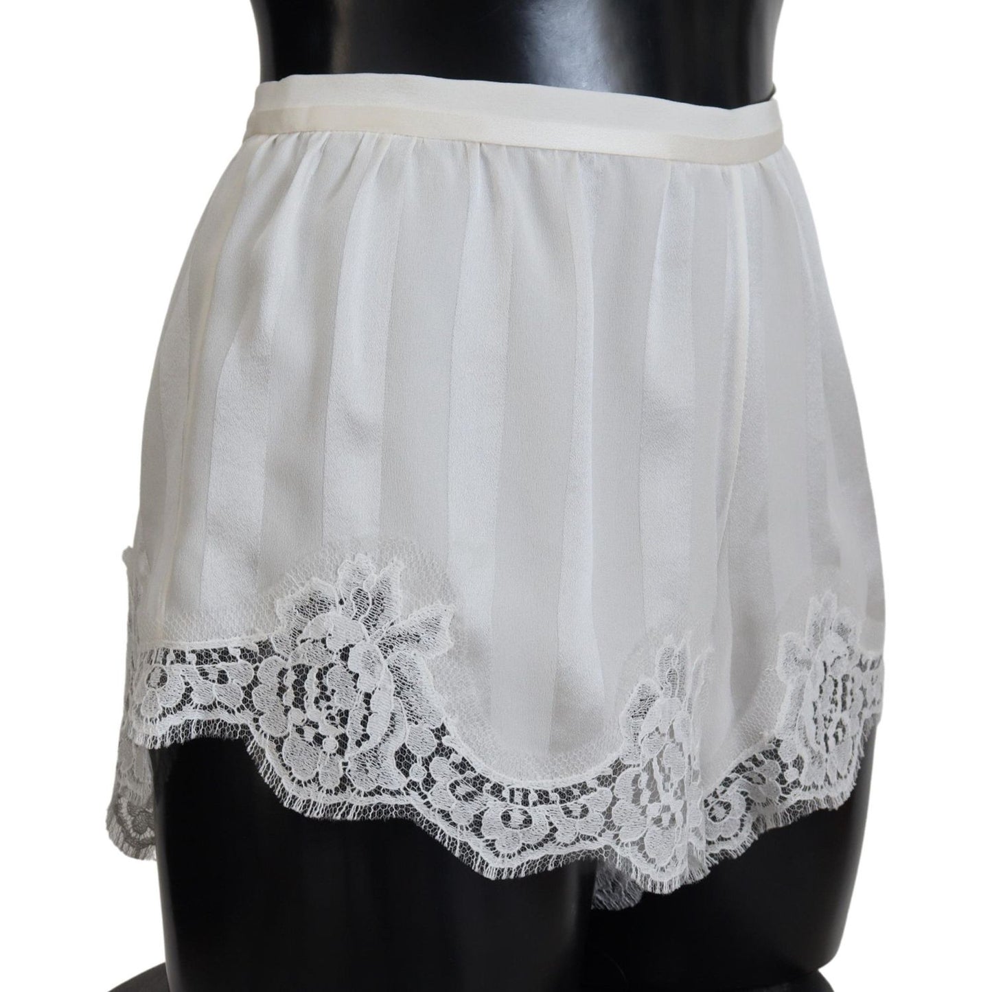 Dolce & Gabbana Elegant White Lace Lingerie Shorts Dolce & Gabbana