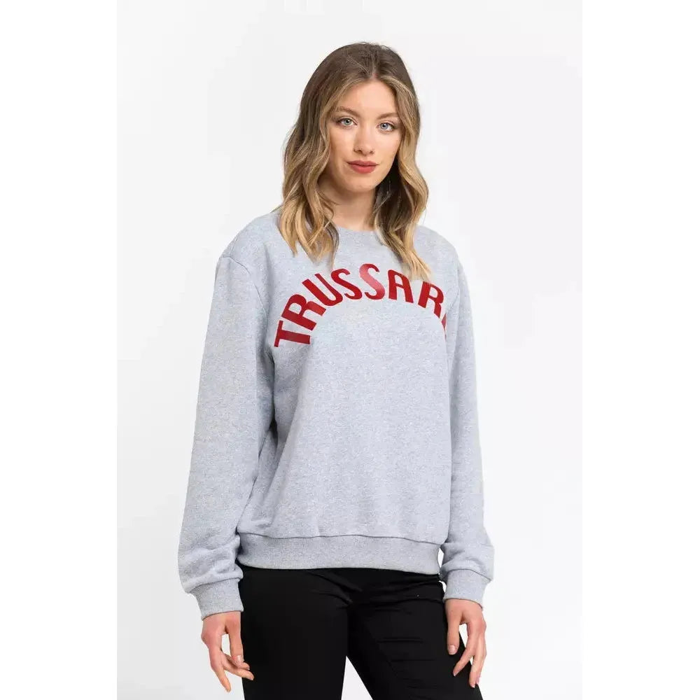 Trussardi Gray Cotton Women Sweater Trussardi