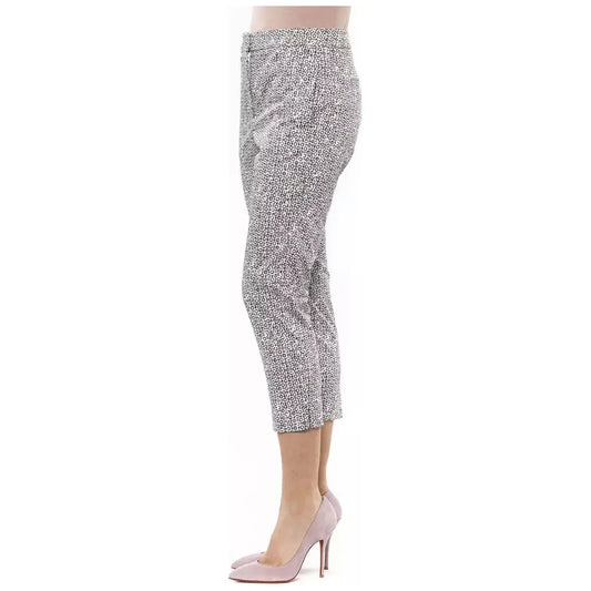 Peserico Chic Adherent White Ankle Trousers Jeans & Pants Peserico