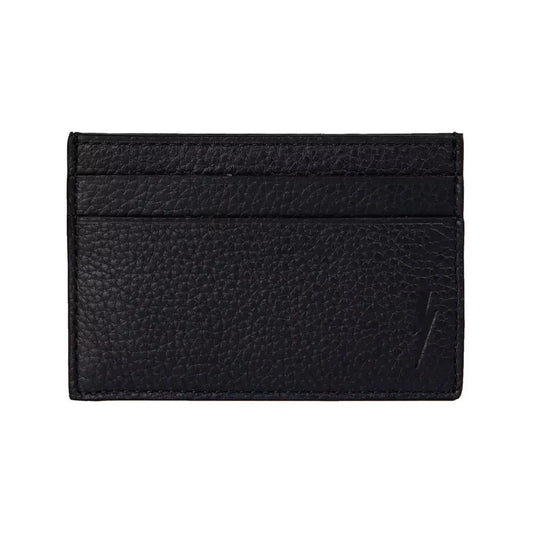 Neil Barrett Sleek Black Leather Card Holder Wallet Neil Barrett