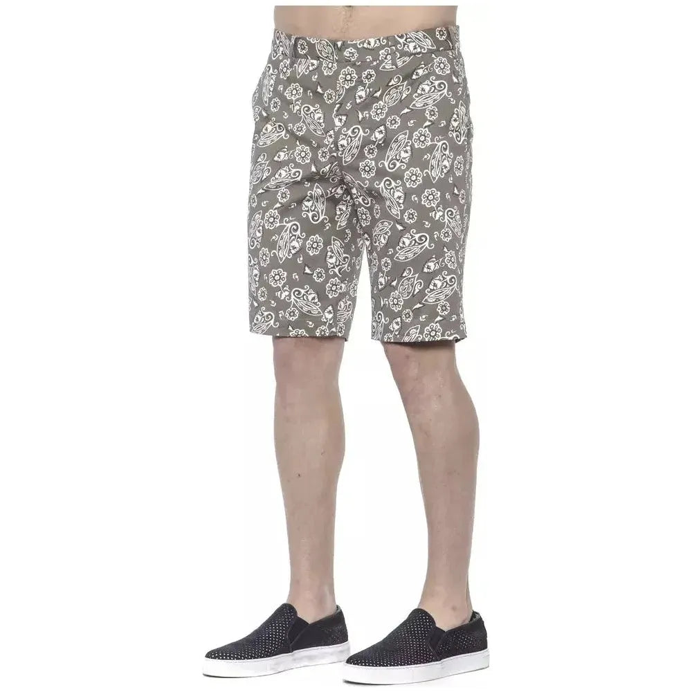 PT Torino Green Cotton Mens Bermuda Short