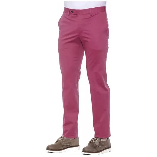 PT Torino Fuchsia Cotton Men Trouser Jeans & Pants PT Torino