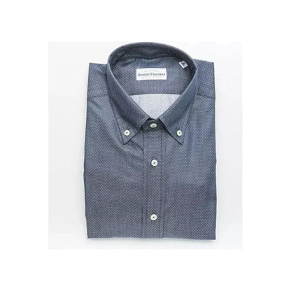 Robert Friedman Blue Cotton Men's Shirt