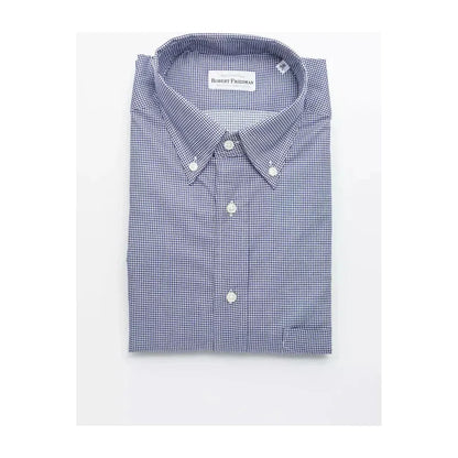 Robert Friedman Blue Cotton Men's Shirt