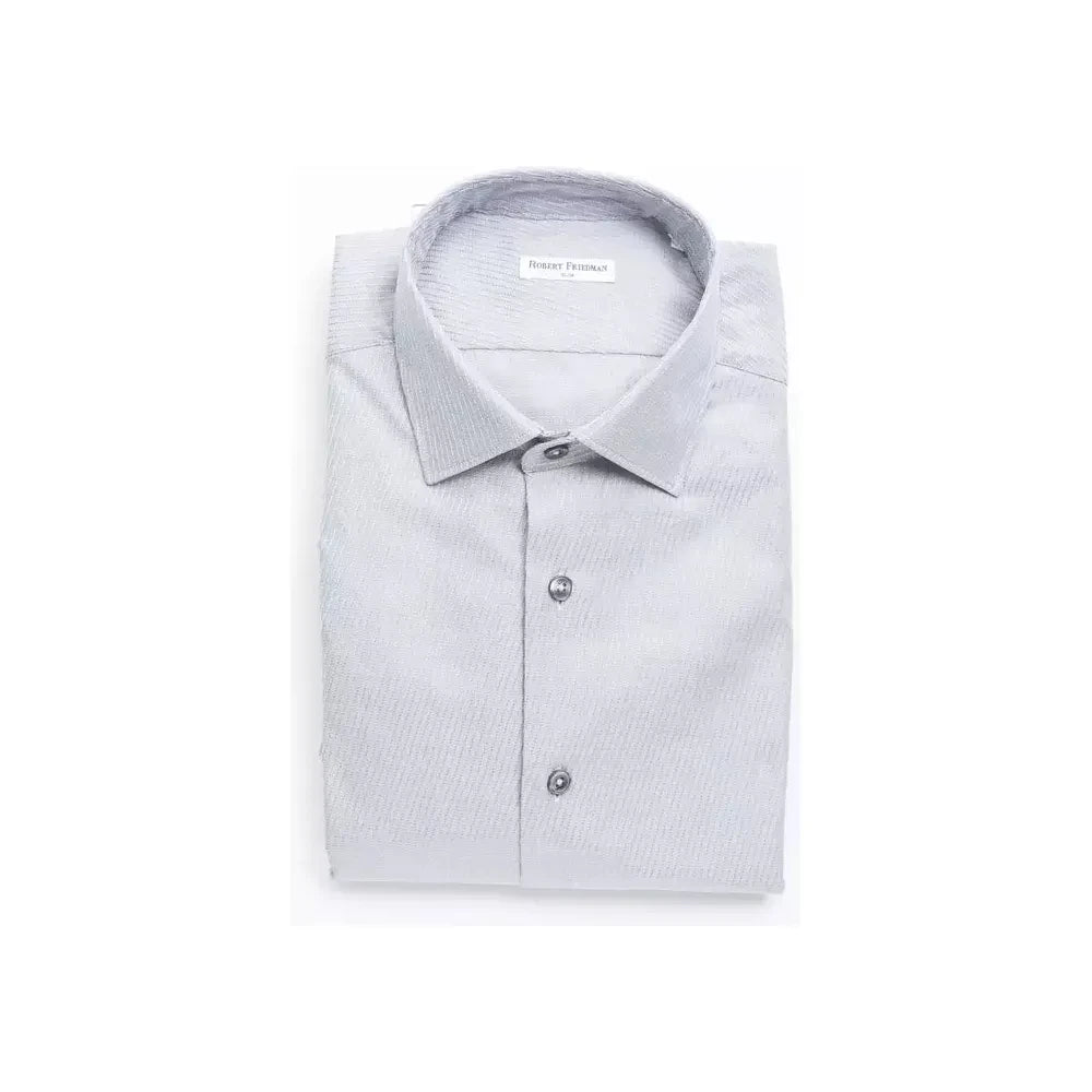 Robert Friedman Beige Cotton Men Shirt