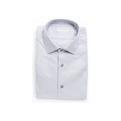 Robert Friedman Beige Cotton Men Shirt