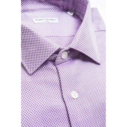 Robert Friedman Pink Cotton Men Shirt Robert Friedman