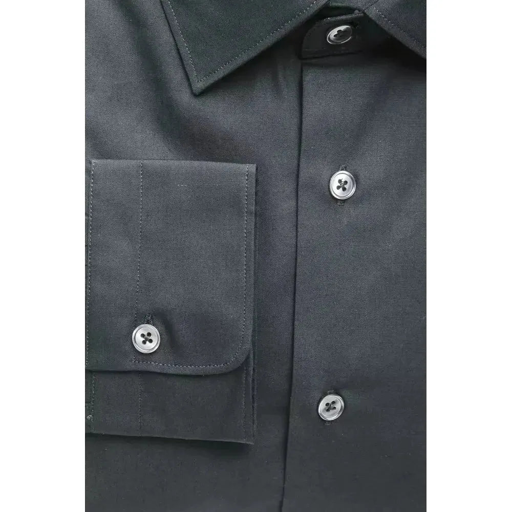 Robert Friedman Black Cotton Men's Shirt