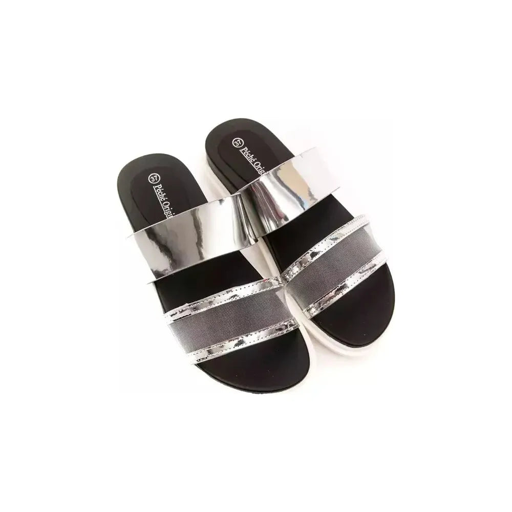 Péché Originel Silver Polyethylene Women Sandal Péché Originel