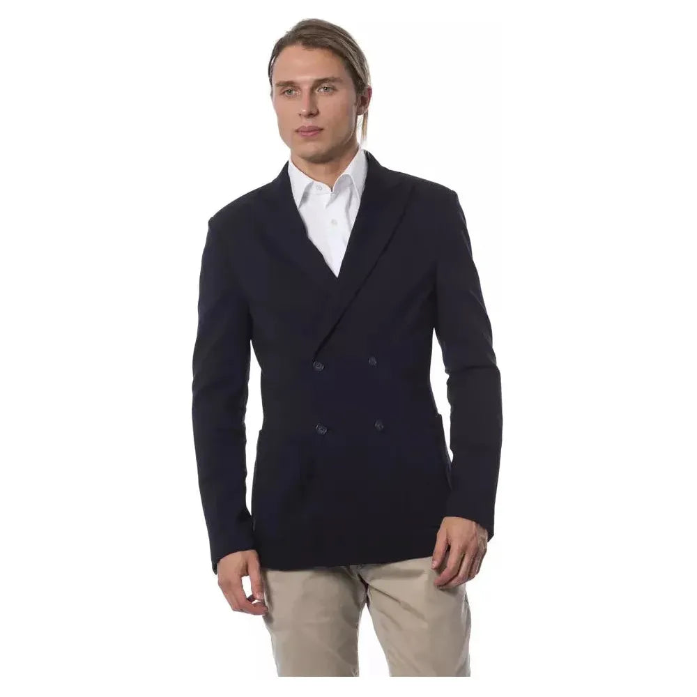 Verri Blue Viscose Men Blazer 1728,67345744032,Blazers - Men - Clothing,Blazers - Suits & Blazers - Clothing,Blue,Clothing,IT48 | M,IT50 | L,IT52 | XL,IT54 | XXL,Men,Men - Clothing,New with tags,Suits & Blazers - Clothing,Verri