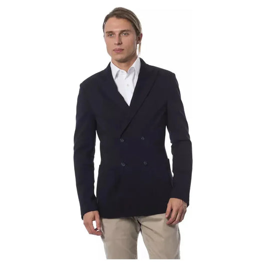 Verri Blue Viscose Men Blazer 1728,67345744032,Blazers - Men - Clothing,Blazers - Suits & Blazers - Clothing,Blue,Clothing,IT48 | M,IT50 | L,IT52 | XL,IT54 | XXL,Men,Men - Clothing,New with tags,Suits & Blazers - Clothing,Verri