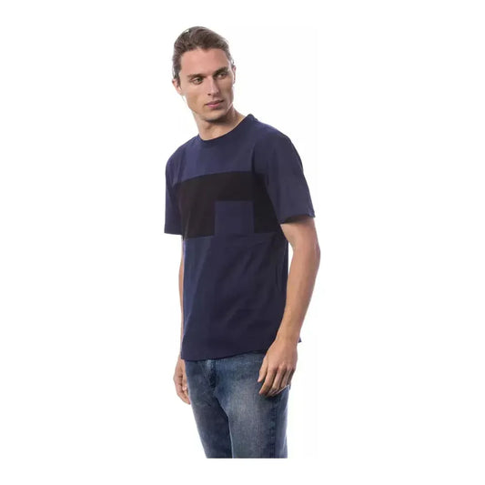 Verri Blue Cotton Men T-Shirt Verri