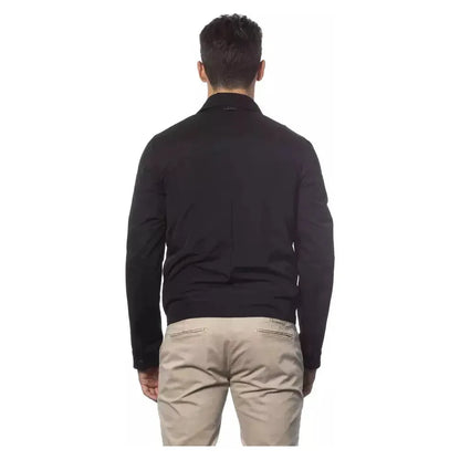 Verri Black Cotton Men Bomber Jacket