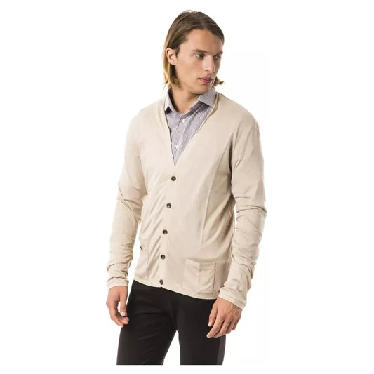 BYBLOS Beige Cashmere Blend Cardigan with Pockets BYBLOS