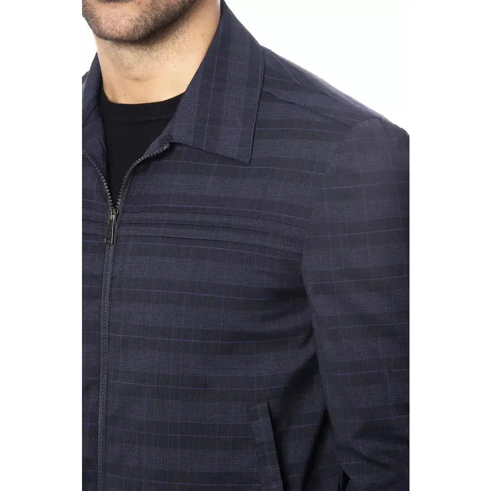 Verri Blue Wool Men Jacket Coats & Jackets Verri