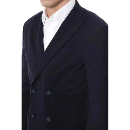 Verri Blue Viscose Men Blazer 1728,67345744032,Blazers - Men - Clothing,Blazers - Suits & Blazers - Clothing,Blue,Clothing,IT48 | M,IT50 | L,IT52 | XL,IT54 | XXL,Men,Men - Clothing,New with tags,Suits & Blazers - Clothing,Verri