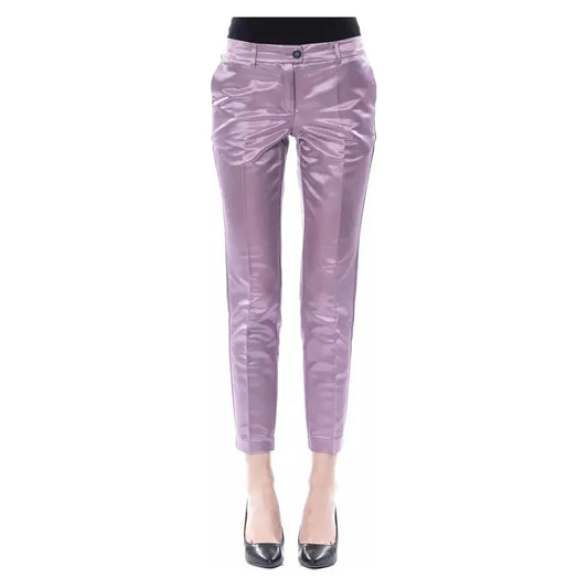 BYBLOS Purple Cotton Women Pants BYBLOS