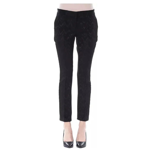 BYBLOS Black Polyester Women Pants BYBLOS