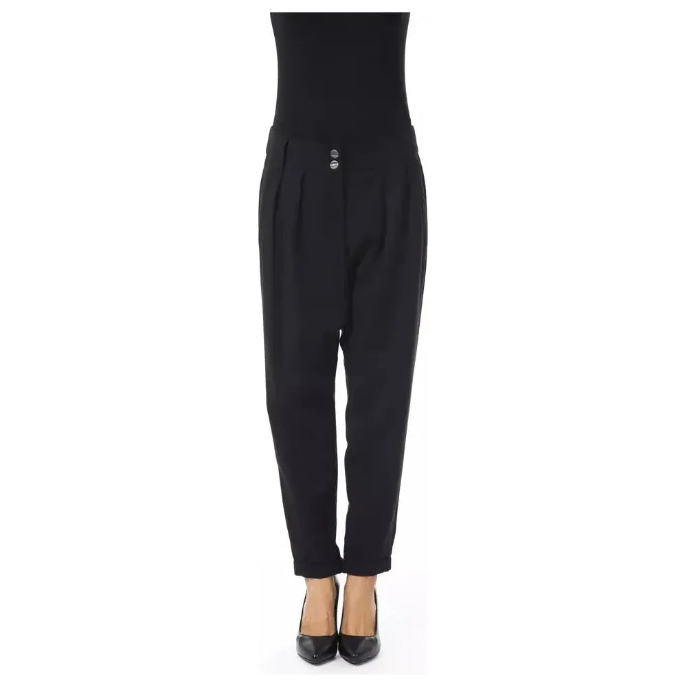 BYBLOS Black Polyester Women Pants BYBLOS