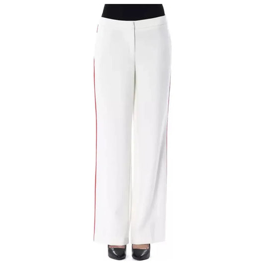 BYBLOS White Polyester Women's Pant Jeans & Pants BYBLOS