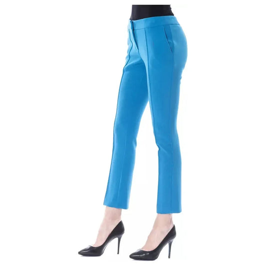 BYBLOS Chic Light Blue Skinny Pants with Zip Closure Jeans & Pants BYBLOS