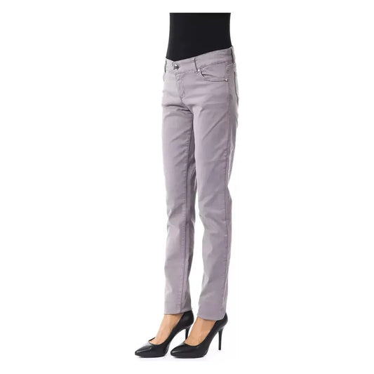 BYBLOS Gray Cotton Women Pant BYBLOS