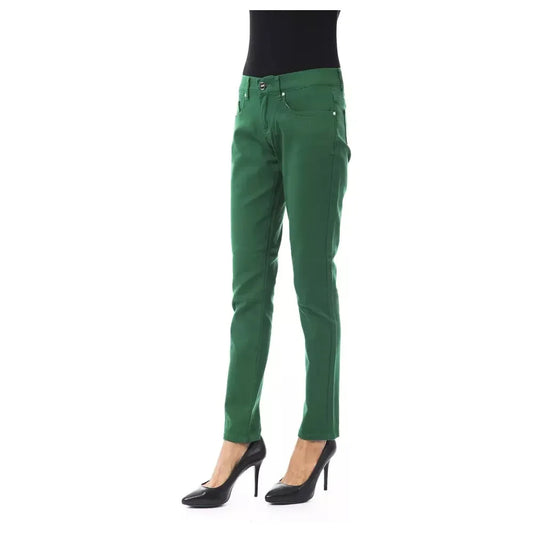 BYBLOS Green Cotton Women Pants BYBLOS