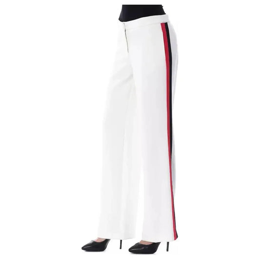 BYBLOS White Polyester Women's Pant Jeans & Pants BYBLOS