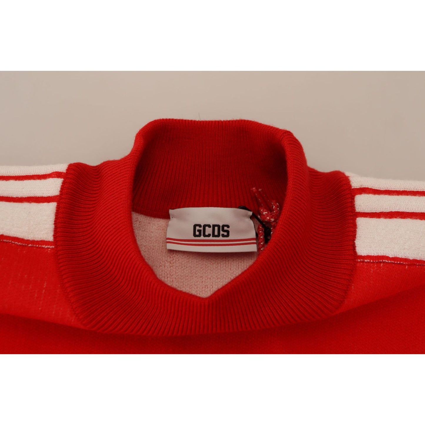 GCDS Elegant Red Pullover Sweater for Men GCDS