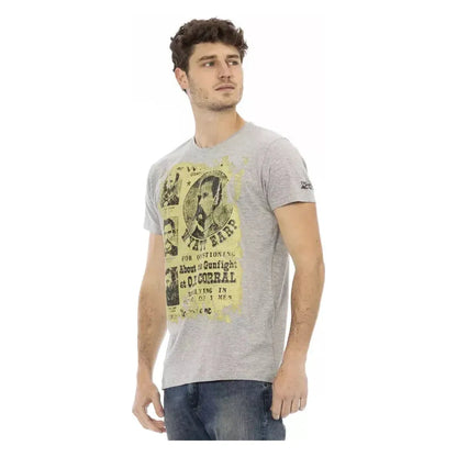 Trussardi Action Gray Cotton Men T-Shirt